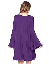 12 Ami Bell manga suelta Flowy camiseta Midi vestido - Fabricado en Estados Unidos