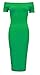 Forever Womens Cap Sleeves Plain Off Shoulder Stretchy Midi Dress