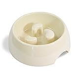 Martha Stewart Slow Feeder Pet Bowl, Ivory, 15.6 fl. oz.