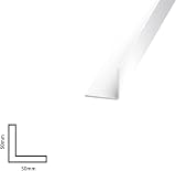 Virtual Plastics Plastic Corner Trim 50mm x 50mm 1m White PVC 90 Degree view 2