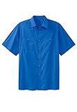 Kingsize Men's Big & Tall Easy-Care Short Sleeve Solid Sport Shirt