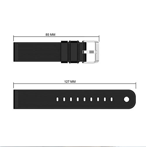 Insaneness Pure Colour Stripe Sport Soft Silicon Accessory Watch Band for Samsung Galaxy Watch 42mm (Black) - Thumbnail 4
