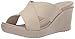 Crocs Women's Leigh II Cross-Strap Wedge Sandal, oyster/cobblestone, 8 M US