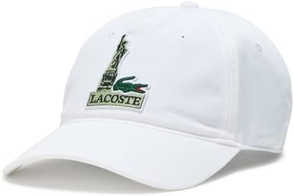 Lacoste Men's Allover Croc Cap, One Size, White at Amazon Men's