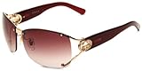 Gucci Women’s 2820/F/S Wrap Sunglasses,Shiny Gold Frame/Brown and Violet Gradient Lens,One Size, Sunglasses For You