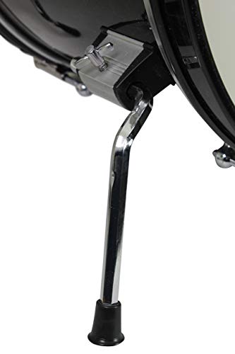 Gammon 5-Piece Junior Starter Drum Kit with Cymbals, Hardware, Sticks, & Throne - Black (Renewed) - Thumbnail 3