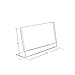Azar 112727 6-Inch by 4-Inch Horizontal Slanted L-Shape Acrylic Sign Holder, 10 Count