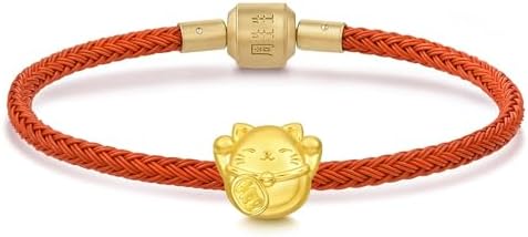 アクセサリー wasao sama Amazon.com: CHOW SANG SANG 999 24K Gold Charme Japanese Mizuhiki