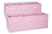 Sorbus Storage Cubes - 11 Inch Foldable Fabric Baskets for Organizing Pantry, Closet, Shelf, Toy Box, Cubby - 6 Collapsible Cloth Cube Storage Bins for Home, Nursery, Playroom, Bedroom (Pastel Pink)