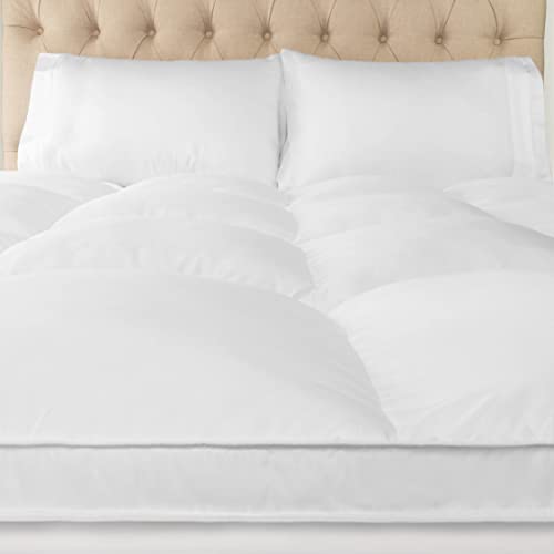 Superior Mattress Topper, Down Alternative 2 Inch Deep Sized Bed Pillow