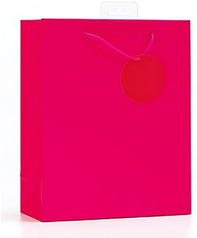 SE Finishing Touch Single Colour Gift Bags (Pack Of 6) (Large) (Cerise)