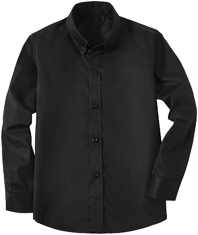 3t black dress shirt Amazon.com: Joqeif Toddler Button Down Shirt for Boys Black Long Sleeve Shirts Size 2T Cotton Formal Collared Dress Shirt for Kids Boy Weddings School Party Outfit: Clothing, Shoes & Jewelry
