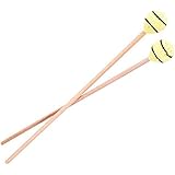 1 Pair Marimba Mallets, Percussion Mallets with Yarn Head and Smooth Wood Handle for Professional Player