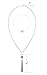 BOUTIQUELOVIN Y Shaped Long Tassel Necklace for Women Girls Faux Druzy Pendant Fashion Jewelry (Blue)