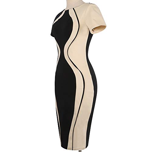 4 Quealent+Womens+Striped+Business+Dresses