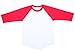 Ola Mari Unisex Kids Raglan Baseball T Shirt Top, Medium, White/Red