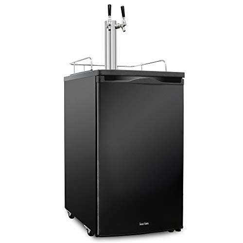 Ivation Full Size Kegerator Dual Tap Draft Beer Dispenser & Universal