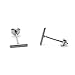 14k Yellow, White or Rose Gold Wire Bar Earrings