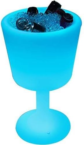 LED Ice Bucket Wine Cooler Colors Changing Champagne Wine Bucket Waterproof Retro Beverages Ice Container for Party Home Bar