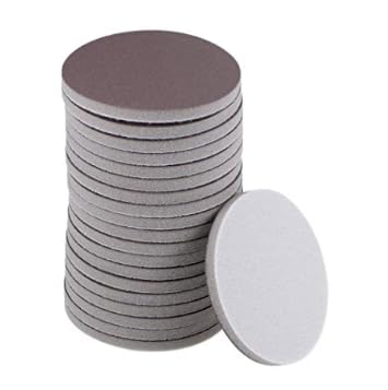 MACHSWON 3 Inch Sander Pad Sanding Sponge for Auto Wood Drywall Metal Brown Corundum 2000 Grit 30 Pcs