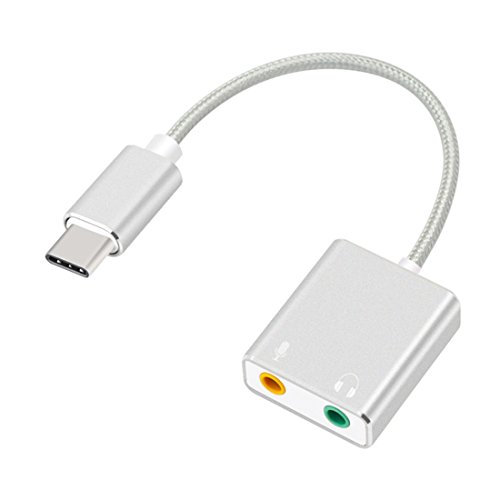 image for Auswaur USB Type C External Stereo Sound Card Audio Adapter With 3.5mm