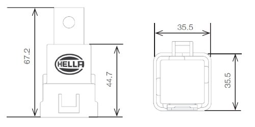 1 HELLA+933332201+Weatherproof+Relay+Bracket