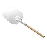 New Star Foodservice 50219 Aluminum Pizza Peel, Wooden Handle, 9 x 11 inch Blade, 26 inch overall