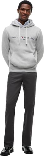 Herren Hose Core Denton 1985 Pima Cotton Chino, Grau (Dark Ash), 33W/30L