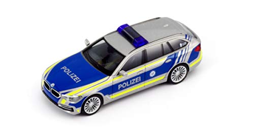 Herpa-094603-BMW-5er-Touring-Polizei-Bayern-Fahrzeug-in-Mini-zum-Basteln-und-Sammeln-Mehrfarbig