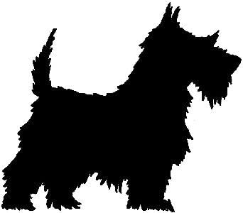 Lindsay Mason Designs Scottie Silhouette Celtic Stamp, Black