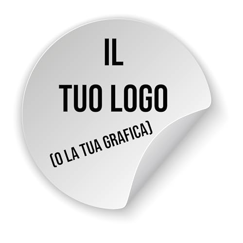 100 Multi-purpose Customisable Stickers – Insert Your Logo or Graphic. Selectable Sizes from 2 cm to 20 cm. Ideal for Decorations, Labels, and Creative Projects (Circular)