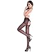 Women Sexy lingerie Open Crotch Stockings Pantyhose Bodystocking (Black)
