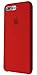 Soft Liquid Silicone iPhone 8 Plus Cover Case Inner Soft Microfiber Cloth Lining Cushion for iPhone 7 Plus/for iPhone 8 Plus (Red)