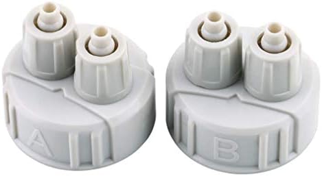 ShepoIseven DIY ABS CO2 System Kit Generator Part Bottle Cap with Tubes for Planted Aquarium A/B Interface Portable Light Weight