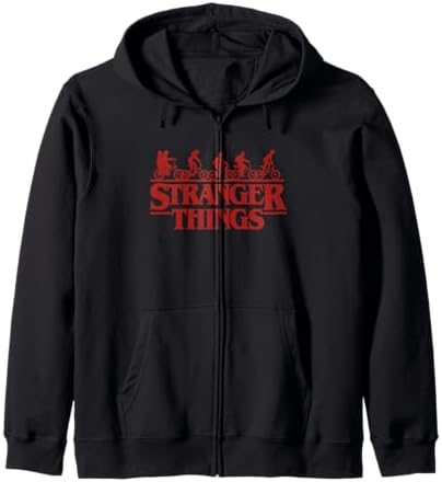 Amazon.com: Stranger Things Classic Epic Big Chest Text Logo Zip 