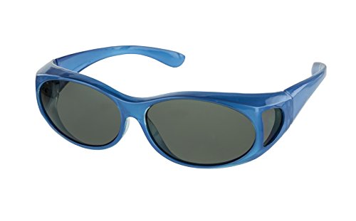 LensCovers Sunglasses Wear Over Prescription Glasses Small Blue