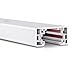 Hyperikon 4 Foot Lighting Section, Single Circuit, H Track Rail, White, 3-Wire 4 Pack