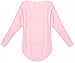 UGET Women's Oversized Baggy Tops Off Shoulder Loose Fitting Pullover Casual Blouse T-Shirt Sweater Long Batwing Sleeve Medium Pink
