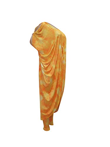 Womens 2 Piece Outfit Tie Dye Ombre Cardigan Outerwear and Pants Set yellow Medium