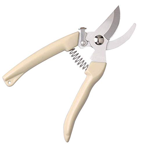 3CR13 Garden Shears Farmer Florist Pruner for Garden Picking Fruit Pruning Regenerated Branches, secateurs, White