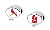 St. Louis Cardinals 2-Sided Bead Fits Most Bracelet Lines Including Pandora, Chamilia, Troll, Biagi, Zable, Kera, Personality, Reflections, Silverado and More Charm Bead Fits Pandora Style Bracelets
