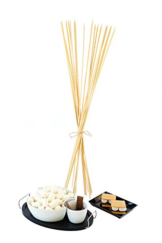 Topie Marshmallow Roasting Sticks Bamboo Stix Smores Skewers 20 Pieces Set For Camping Cookware Campfire, Party, Bbq, Woden Accesories Hot Dog Fire Pit, Size 5mm 32 Topie Marshmallow Roasting Sticks Bamboo Stix Smores Skewers 20 Pieces Set For Camping Cookware Campfire, Party, Bbq, Woden Accesories Hot Dog Fire Pit, Size 5mm 32