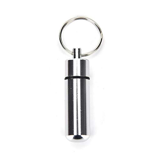 Storage Boxes & Bins - 1pc Waterproof Aluminum Medicine Pill Box Case Storage Drug Organizer Keychain Tablet Pillbox - Boxes Storage Bins Organizers Storage Boxes Bins Stash Aluminum Waterpr - Thumbnail 2