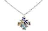 Autism Awareness Puzzle Piece - Crystal Necklace