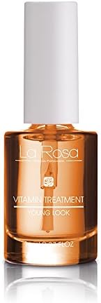 La Rosa, Nail VITAMIN TREATMENT with VITAMIN COMPLEX C E F B5 dedicated to fragile split and broken nails to coat and strengthen the nail plate for faster growth, transparent, 10 ml