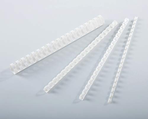 BNC 19 Rings Letter Size Plastic Comb Bindings White Color Pack of 100 6mm (1/4")