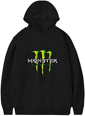 TshouiWE Green Energy Juice Men's Hoodies Sweatshirt Long Sleeve Pullover with Pocket