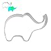 Yunko Cute Elephant Cookie Cutter Elephant Shaped Press Cookie Molds Fondant Cutter