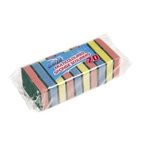 Pack of 20 Sponge Scourer Washing Up Sponges