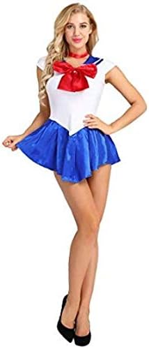 ZKWW Women's Costume Sailor Dress Sailor Moon Cosplay Costume Schoolgirl Dress Sailor Uniform Costume for Cosplay Halloween Party Christmas